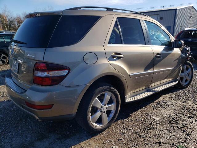 4JGBB8GB2AA605041 - 2010 MERCEDES-BENZ ML 350 4MATIC GOLD photo 3