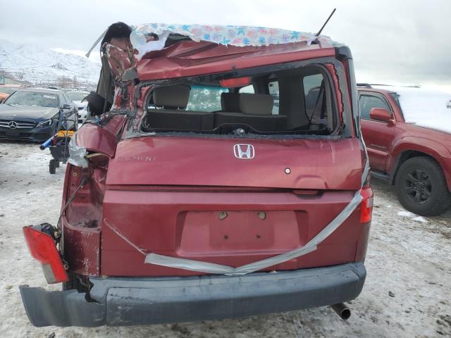 5J6YH28737L013708 - 2007 HONDA ELEMENT EX BURGUNDY photo 6