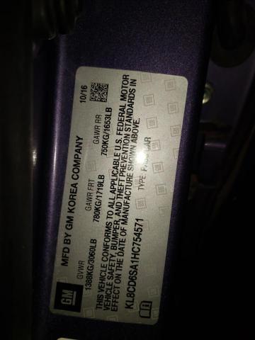 KL8CD6SA1HC754571 - 2017 CHEVROLET SPARK 1LT PURPLE photo 12