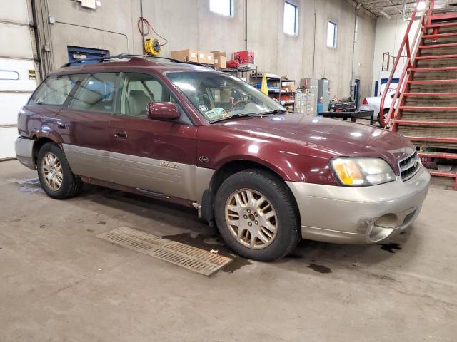 4S3BH806017634485 - 2001 SUBARU LEGACY OUTBACK H6 3.0 LL BEAN BURGUNDY photo 4