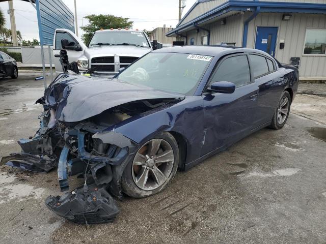 2C3CDXHG9GH169357 - 2016 DODGE CHARGER SXT BLUE photo 1