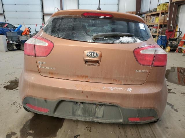 KNADN5A38D6799860 - 2013 KIA RIO EX ORANGE photo 6