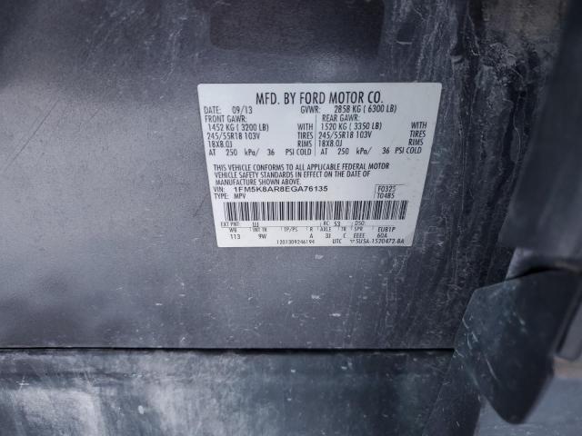 1FM5K8AR8EGA76135 - 2014 FORD EXPLORER POLICE INTERCEPTOR Grau Foto 14