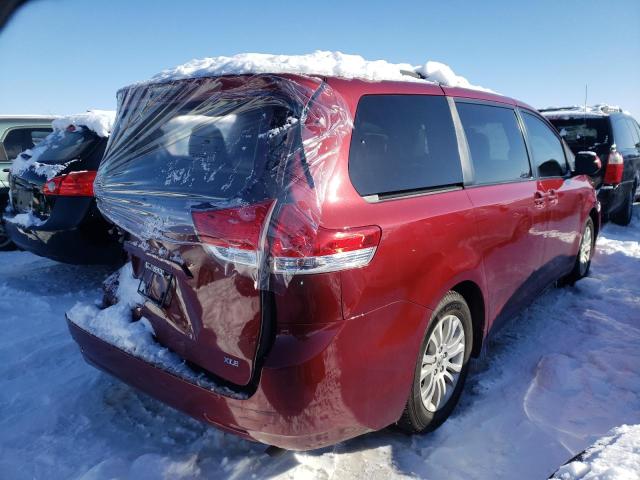 5TDYK3DC4DS405011 - 2013 TOYOTA SIENNA XLE RED photo 3