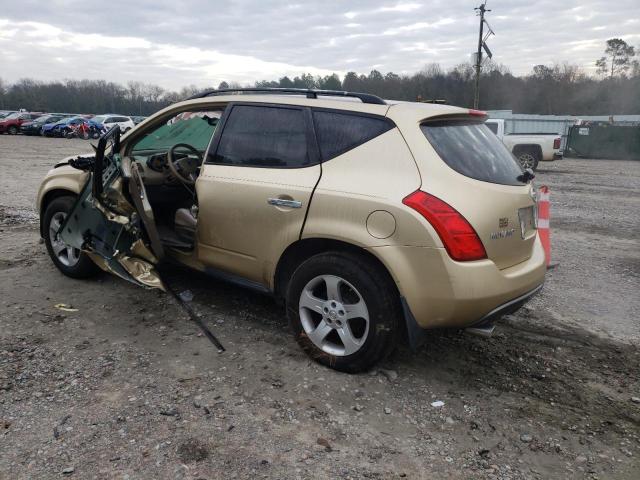 JN8AZ08T73W114026 - 2003 NISSAN MURANO SL GOLD photo 2