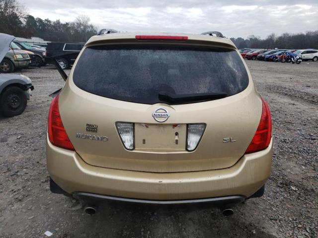 JN8AZ08T73W114026 - 2003 NISSAN MURANO SL GOLD photo 6