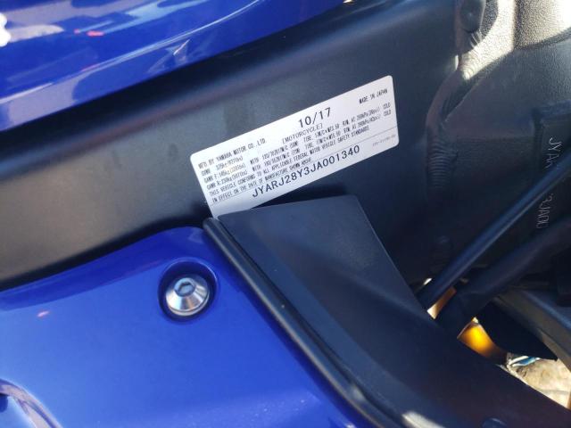 JYARJ28Y3JA001340 - 2018 YAMAHA YZFR6 C BLUE photo 10