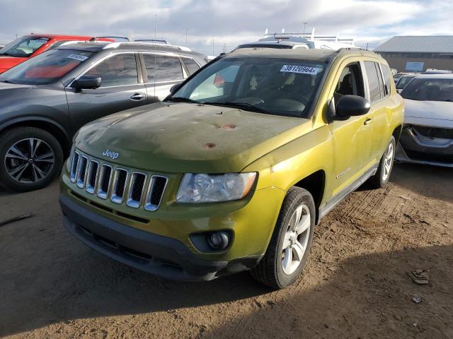 1C4NJCBAXCD622709 - 2012 JEEP COMPASS SPORT GREEN photo 1