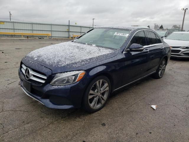 55SWF4KB3FU064797 - 2015 MERCEDES-BENZ C 300 4MATIC BLUE photo 1