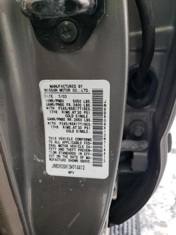 JN8DR09X13W714412 - 2003 NISSAN PATHFINDER LE 金色 照片 12