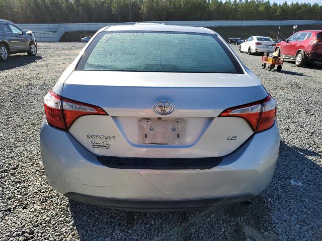 2T1BURHE8FC360729 - 2015 TOYOTA COROLLA L SILVER photo 6