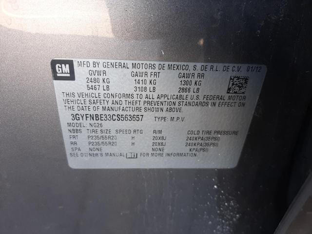 3GYFNBE33CS563657 - 2012 CADILLAC SRX PERFORMANCE COLLECTION Қоңыр фото 13