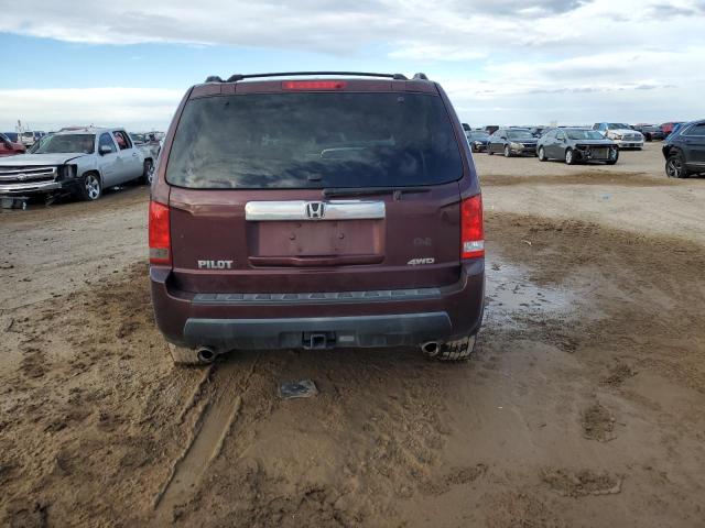 5FNYF4H55BB046999 - 2011 HONDA PILOT EXL MAROON photo 6