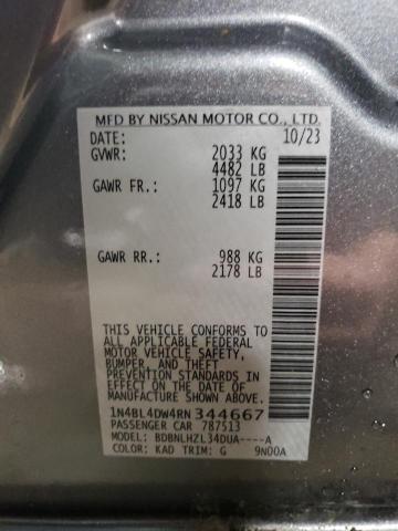 1N4BL4DW4RN344667 - 2024 NISSAN ALTIMA SV GRAY photo 13