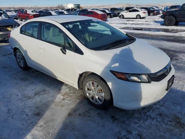 2HGFB2E5XCH514346 - 2012 HONDA CIVIC LX WHITE photo 4