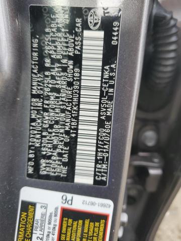 4T1BF1FK1HU390189 - 2017 TOYOTA CAMRY LE SILVER photo 13
