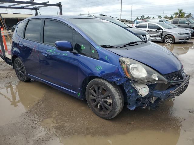 JHMGE8H57DC024460 - 2013 HONDA FIT SPORT BLUE photo 4