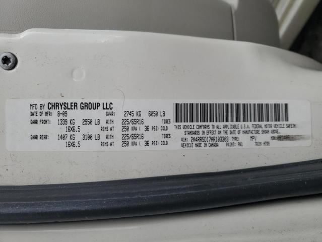 2A4RR5D17AR103303 - 2010 CHRYSLER TOWN & COU TOURING 白色 照片 13