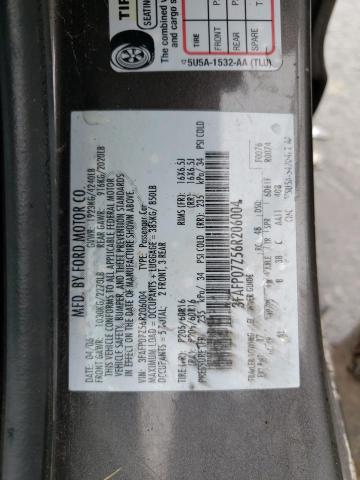 3FAFP07Z56R206004 - 2006 FORD FUSION SE BLACK photo 12