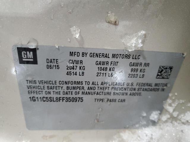 1G11C5SL8FF350975 - 2015 CHEVROLET MALIBU 1LT 米色 照片 12