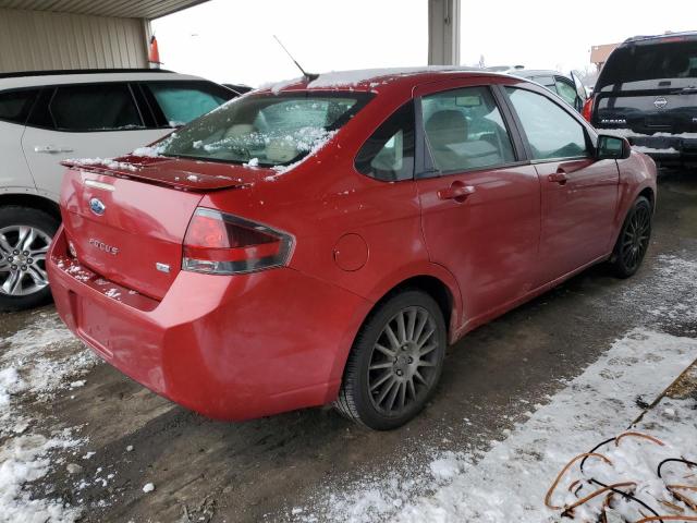 1FAHP3GN8BW153975 - 2011 FORD FOCUS SES RED photo 3