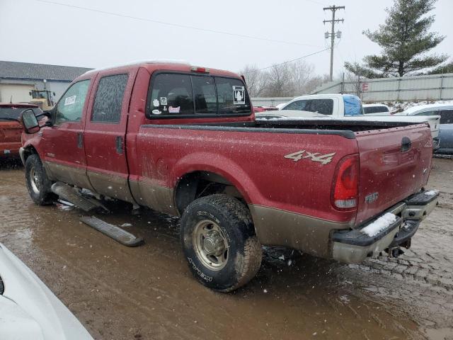 1FTNW21P43ED72752 - 2003 FORD F250 SUPER DUTY BURGUNDY photo 2