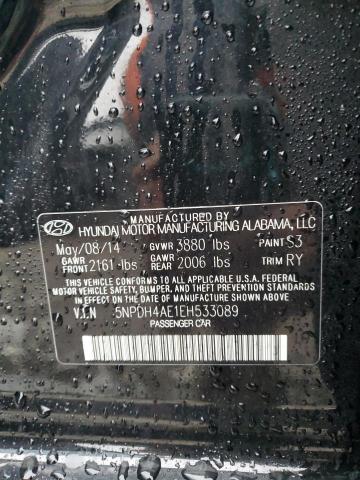 5NPDH4AE1EH533089 - 2014 HYUNDAI ELANTRA SE BLACK photo 13