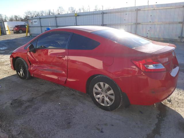 2HGFG3B52CH547613 - 2012 HONDA CIVIC LX RED photo 2