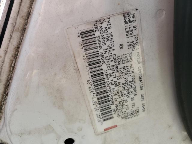 JT6HF10U9Y0153988 - 2000 LEXUS RX 300 WHITE photo 12