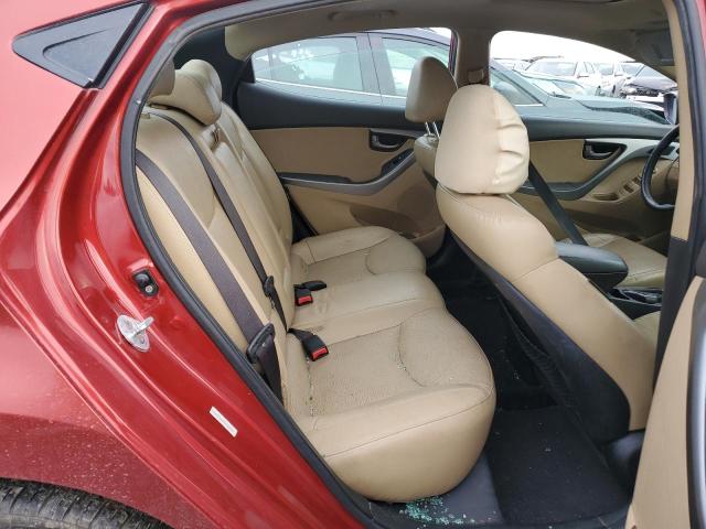 KMHDH4AE0CU255641 - 2012 HYUNDAI ELANTRA GLS RED photo 10