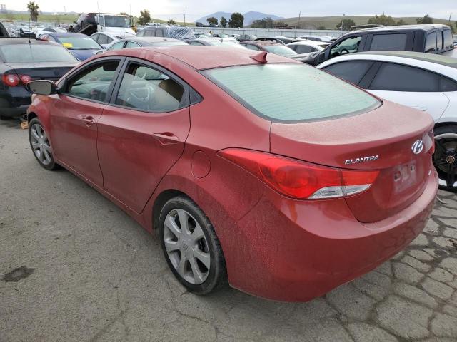 KMHDH4AE0CU255641 - 2012 HYUNDAI ELANTRA GLS RED photo 2