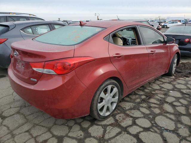 KMHDH4AE0CU255641 - 2012 HYUNDAI ELANTRA GLS RED photo 3