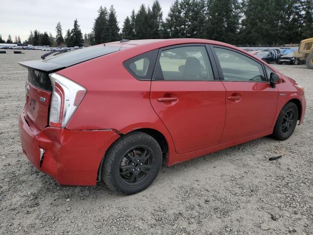 JTDKN3DU5E0393963 - 2014 TOYOTA PRIUS RED photo 3