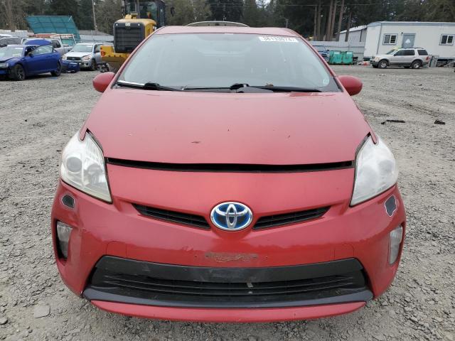 JTDKN3DU5E0393963 - 2014 TOYOTA PRIUS RED photo 5