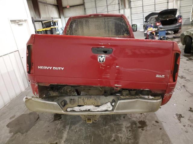 3D7KR29C06G195812 - 2006 DODGE RAM 2500 RED photo 6