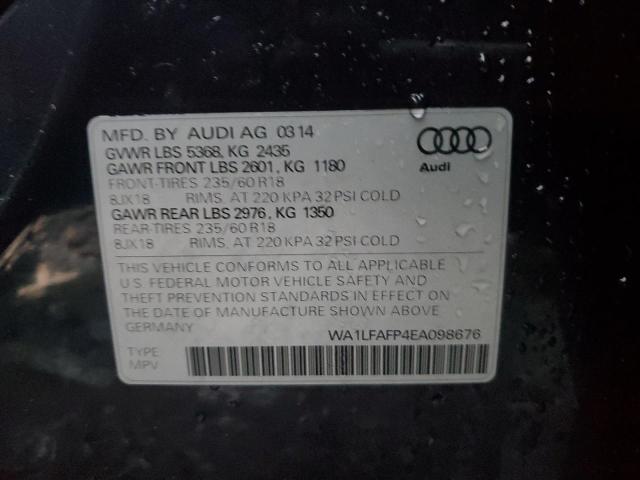 WA1LFAFP4EA098676 - 2014 AUDI Q5 PREMIUM PLUS CHARCOAL photo 13