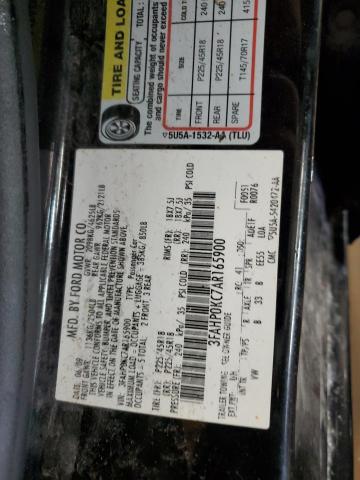 3FAHP0KC7AR165900 - 2010 FORD FUSION SPORT BLACK photo 12