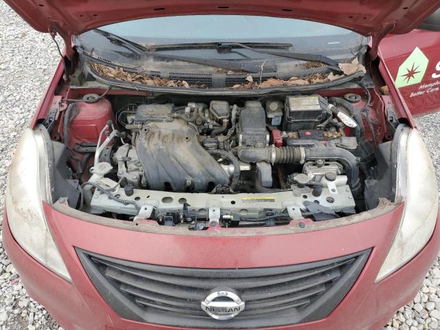 3N1CN7AP3DL853958 - 2013 NISSAN VERSA S RED photo 11