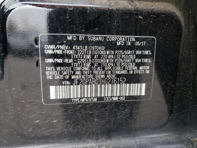 JF2GPABC3HG276152 - 2017 SUBARU CROSSTREK PREMIUM Qara foto 13