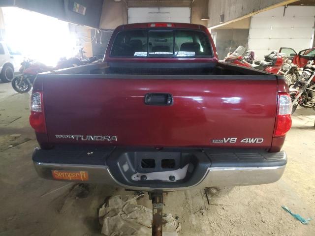 5TBBT44125S457111 - 2005 TOYOTA TUNDRA ACCESS CAB SR5 BURGUNDY photo 6