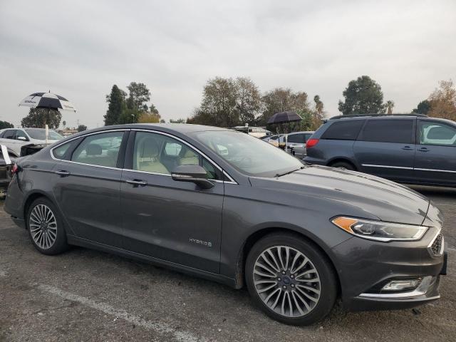 3FA6P0RU2JR150369 - 2018 FORD FUSION TITANIUM/PLATINUM HEV GRAY photo 4