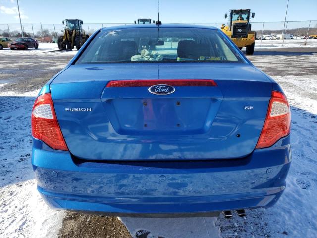 3FAHP0HA6CR272638 - 2011 FORD FUSION SE BLUE photo 6