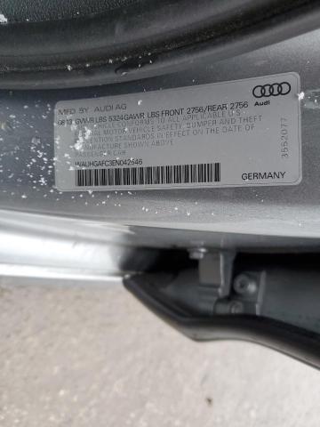 WAUHGAFC3EN042546 - 2014 AUDI A6 PRESTIGE ვერცხლისფერი ფოტო 12