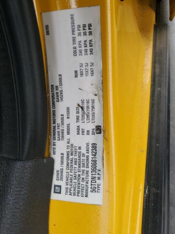 5GTDN136068142389 - 2006 HUMMER H3 YELLOW photo 12