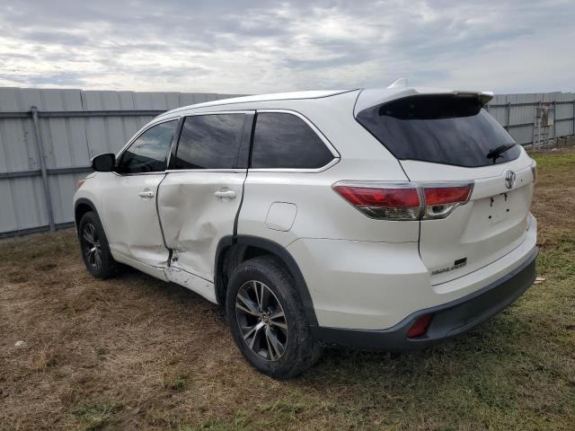 5TDKKRFH6GS503429 - 2016 TOYOTA HIGHLANDER XLE WHITE photo 2