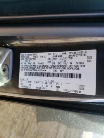 1FMCU0F79GUC05269 - 2016 FORD ESCAPE S GRAY photo 13