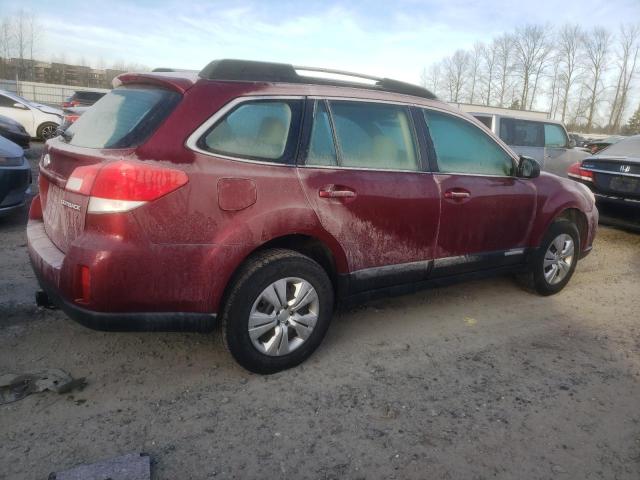 4S4BRCAC7B3365099 - 2011 SUBARU OUTBACK 2.5I RED photo 3