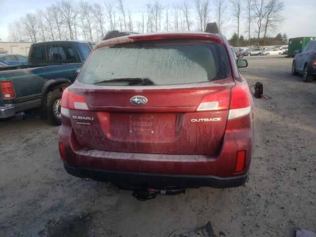 4S4BRCAC7B3365099 - 2011 SUBARU OUTBACK 2.5I RED photo 6