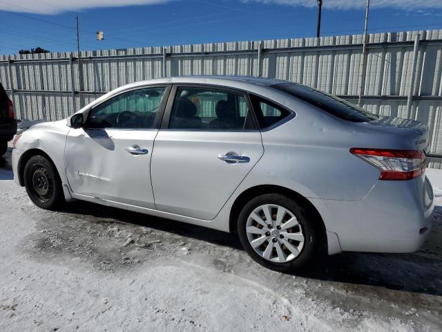 3N1AB7AP4DL634118 - 2013 NISSAN SENTRA S SILVER photo 2