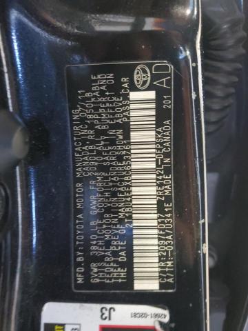 2T1BU4EEXBC653761 - 2011 TOYOTA COROLLA BASE BLACK photo 12